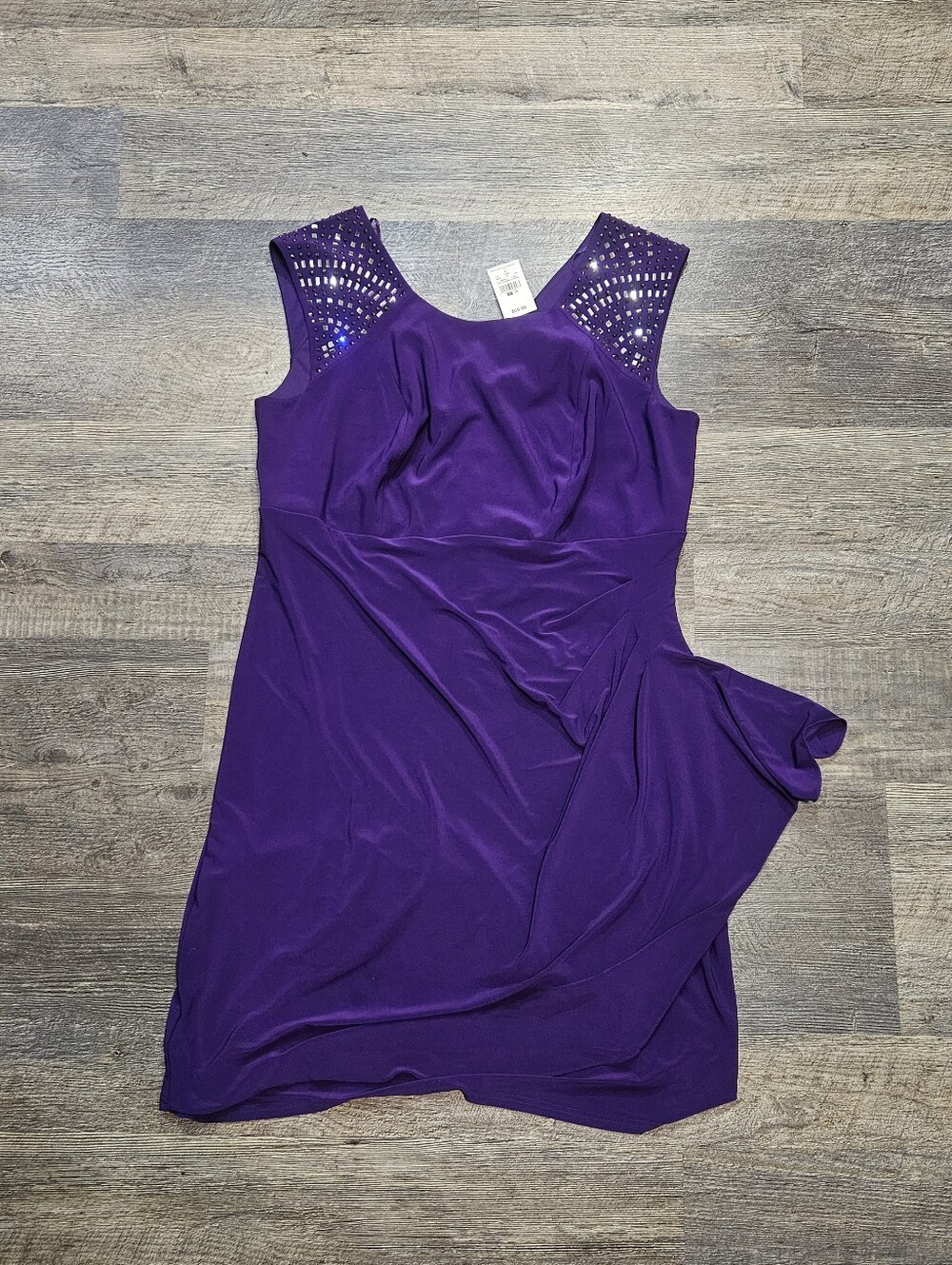 R&M Richards Cocktail/Rhinestone Accent Dress Women 16W
